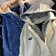 ジャケット ファッション カジュアル 韓国ファッション オシャレ 服 秋冬 大きめのサイズ感 レディース ポリエステル 一般 フード付き ジッパー 切り替え レイヤード / 重ね着風 無地 ビックシルエット 骨格ナチュラル 体型をカバー 休日 柔軟加工