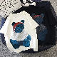 ポリエステル半袖カジュアル夏ラウンドネックプルオーバーホワイト10~20代カートゥーンＴシャツ/ポロシャツ