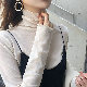 ポリエステル長袖ファッション春秋ハイネックプルオーバーアプリコット18-24歳無地Ｔシャツ/ポロシャツ