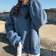 人気・大活躍韓国系ファッション簡約・シンプル秋冬ラウンドネックプルオーバーアルファベットパーカー