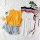 ポリエステルノースリーブカジュアル夏ラウンドネックプルオーバー刺繍10~20代無地ノースリーブ半袖Ｔシャツ