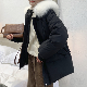 【韓国系シンプルファッション】カジュアルフード付きジッパースエード綿コート