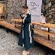 【ファッション韓国系】フェミニンエレガント折襟ダブルブレストベルト付きコート・ジャケット