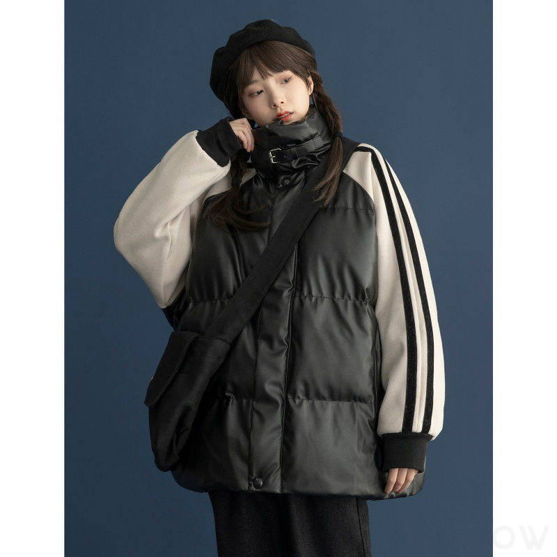 人気韓国系ファッションコットン長袖シンプル学園風韓国系綿コート
