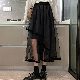 ファッションスウィート韓国系ロングハイウエストAライン無地なしスカート