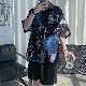 【人気沸騰】ファッション 韓国系 デザイン溢れる 涼しい 夏に対応 つるつる スクエアネック シングルブレスト トップス メンズ 激安 通販