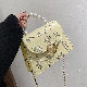 PUマグネットハンドバッグ肩掛け斜め掛け無地スウィートシンプルファッション刺繍金属飾り真珠ショルダーバッグ·ハンドバッグ