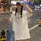 オシャレ度満点～ シンプル ファッション カジュアル 韓国系 夏 ラウンドネック プルオーバー プリント Ｔシャツ