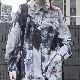 プリントシングルブレスト夏配色ポリエステル長袖ファッション折襟ショート丈なしシンプル韓国系トップス