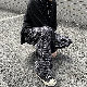 ポリエステルファッションストリート系韓国系春夏秋レギュラーウエストレギュラー丈グラデーション色なしボトムス