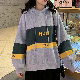 【一枚で視線を奪う】フード付き 配色 秋冬 韓国系 プルオーバー ファッション パーカー・トレーナー
