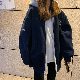 【ins超人気】配色 ジッパー ファッション 韓国系 長袖 春秋 フード付き カジュアル ニット・シャツカーディガン