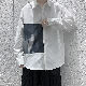 【SNS大人気アイテム登場】長袖 ファッション カジュアル 韓国系 折襟 シングル ブレスト プリント トップス