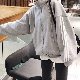 【秋冬の重宝】レディース ファッション 通販 可愛い安い  オススメ 韓国  サイト シンプル フード付き ジッパー ファスナー 配色 ジャケット