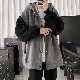 【絶妙な色合い】韓国 ファッション 通販 激安 メンズ シンプル カジュアル フード付き シングル ブレスト 配色 ボタンアウター