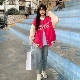 韓国系シングルブレストプリント刺繍一般春秋ショート丈配色スタンドネックストリート系ファッション長袖ジャケット