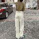 【おしゃれ度高め】シンプル ファッション カジュアル 定番 韓国系 フェミニン ファスナー ハイウエスト デニムパンツ