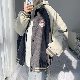 激安 メンズ ファッション 服 安い 通販 韓国配色長袖ボタン折り襟シンプル秋冬コーデュロイアウター