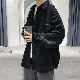 メンズ ファッション 激安 韓国 通販  ストリート折り襟オールシーズンシンプル無地カジュアル長袖シングルブレストトップス