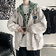 【今季注目】人気新作 韓国風ファッション シンプル 春秋 フード付き ジッパー 配色 アウター