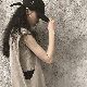 ポリエステル韓国系膝上夏ラウンドネックプルオーバースリット18-24歳配色Ｔシャツ/ポロシャツ