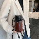 秋冬PUファスナー斜め掛けカートゥーンファッションキュットストリート系ショルダーバッグ·ハンドバッグ