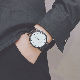 カジュアル耐水深度10M合成皮革クォーツ時計ラウンドブラック系ホワイト系ガラス腕時計