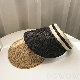 ダメージ加工草編み透かし彫りサークル帽子