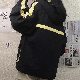 長袖韓国般秋フード付きジッパー切り替え配色ジャケット