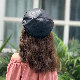 冬秋ブラックグレーベージュブラウン防水サークル皮帽子