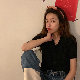 ポリエステル半袖シンプルファッションカジュアル韓国系ショート丈春夏POLOネック折り襟プルオーバーギャザー飾り無地半袖Ｔシャツ