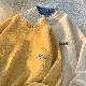 【SNSで大騒ぎ】韓国ファッション シンプル カジュアル 春冬秋 ラウンドネック プルオーバー 配色 セーター・カットソー