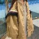 ポリエステル長袖ファッションランタンスリーブロング冬秋スタンドネックジッパー切り替え配色ジャケット