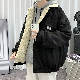 長袖ファッションカジュアルレトロ定番ショート丈折り襟シングルブレスト無地なしラムウール綿コート・ダウンジャケット