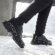 【デザイン性抜群】韓国の通販 無地 PU メンズ 人気 カジュアル 韓流 厚底 丸トゥ 革靴 カジュアル 足に快適 シューズ