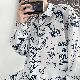 【今季マストバイ】長袖 ストリート系 韓国系 折り襟 シングル ブレスト アルファベット プリント ボタン カーディガン