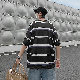 ラウンドネックプルオーバーボーダー シンプルファッションモード系カジュアルトレンド定番Tシャツ・POLOシャツ