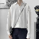 【気質アップ】春 メンズ ファッション 長袖 シンプル カジュアル 通勤/OL 折襟 シングル ブレスト 無地 ボタン シャツ