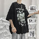  ポリエステル 半袖 ファッション カジュアル 一般 一般 春夏 ラウンドネック プルオーバー プリント プリントTシャツ・POLOシャツ