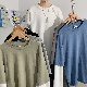  長袖 シンプル ファッション 定番 韓国系 一般 一般 ラウンドネック プルオーバー 切り替え 配色Tシャツ・POLOシャツ