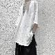 【個性的なデザイン】韓国の通販 メンズ ファッション ラウンドネック プルオーバー スリット 無地 スバンレーヨン シンプル カジュアル Tシャツ