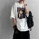 【韓国コーデ】夏コーデ fashion 大人カジュアル ファッション コットン 半袖 シンプル 韓国系 ラウンドネック プルオーバー プリント Tシャツ