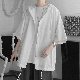 【着回しコーデ】fashion 上品コーデ 大人カジュアル 30代コーデ 七分袖 シンプル フード付き シングルブレスト 無地 ボタンシャツ