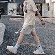 【韓国 男女兼用】ins風 メンズファッション 厚底 カジュアル シンプルデザイン オールシーズン  無地 PU PVC 防水 フラットヒール 丸トゥ EVAサンダル