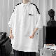 メンズ カジュアル夏服 シンプル カジュアル 韓国系 一般 一般 POLOネック プルオーバー 切り替え 配色 五分袖Tシャツ・POLOシャツ