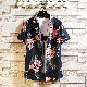 ポリエステル半袖シンプル一般一般春夏折り襟ジッパー写真通り切り替え20~40代無地シャツ
