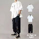ホワイト/シャツ+ホワイト/Tシャツ＋ブラック/パンツ