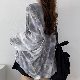 【女性大人気】レディースファッション Ｔシャツ 韓国系 ラウンドネック プルオーバー プリント 絞り染め 長袖