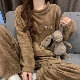 【質感あふれる】ファッション レディース 人気 通販 可愛い 韓国 シルエット 長袖 冬 秋 プルオーバー アルファベット 綿混素材 パジャマ