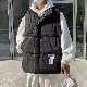 【春を楽しむ】コットン ノースリーブ シンプル ファッション カジュアル 韓国系 冬秋 スタンドネック ジッパーファスナー 無地 ノースリーブノームコア モード コート